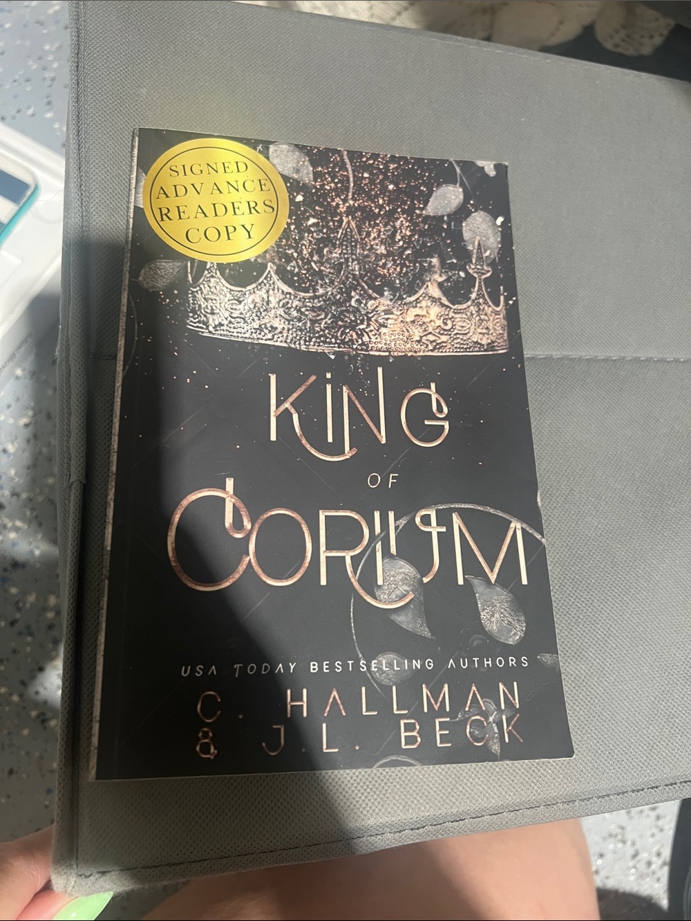 King of Corium Paperback - Black & Rose Gold Cover